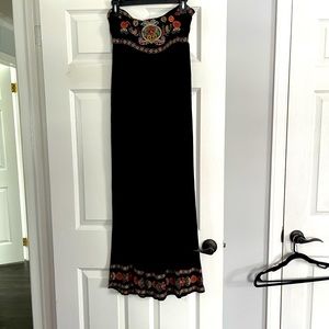 Black Strapless Maxi Dress